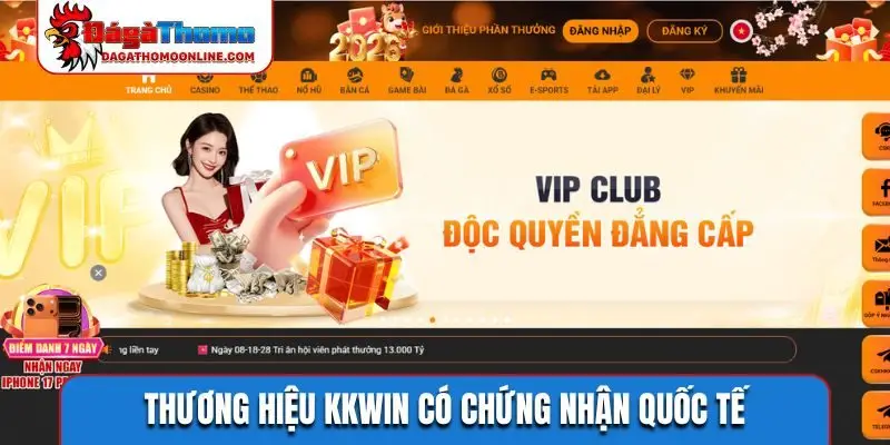 Thương hiệu KKWIN có chứng nhận quốc tế
